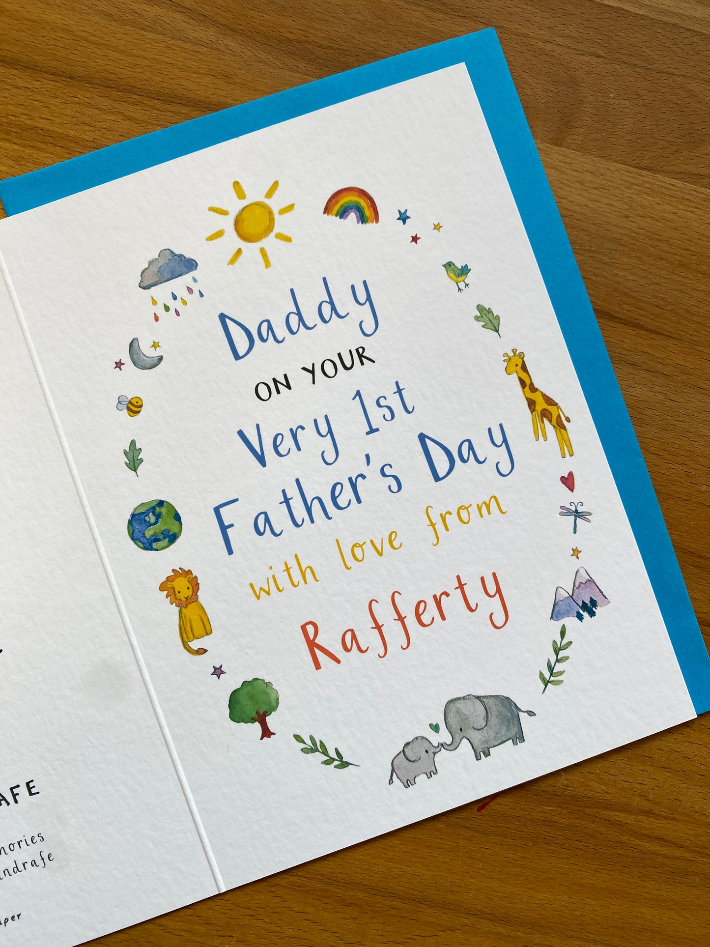Personalised Dad Daddy's 1st Fathers Day Card