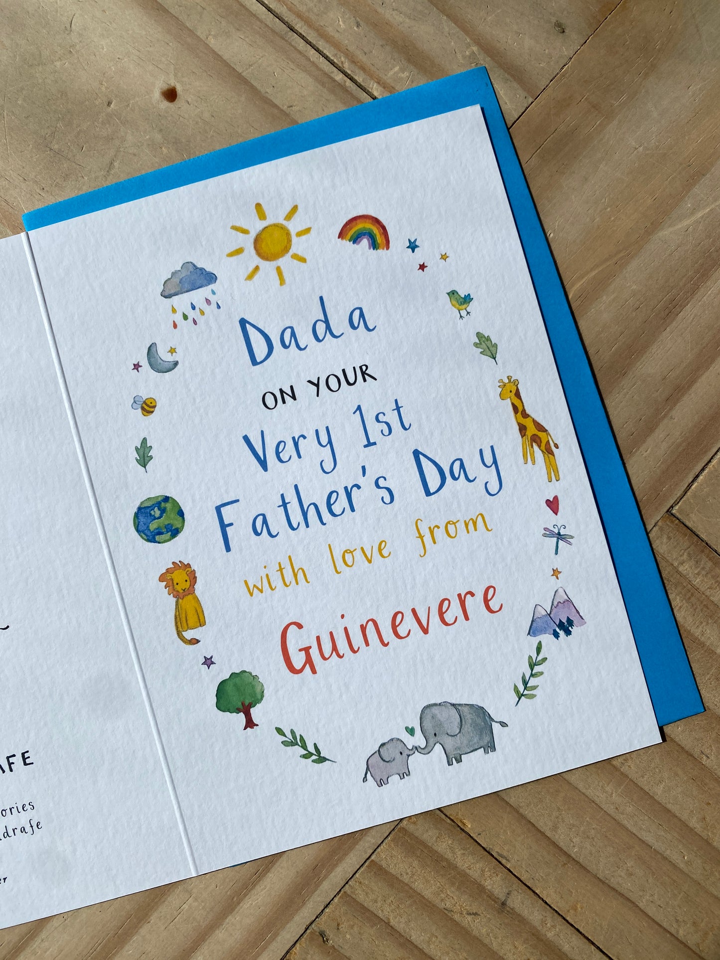Personalised Dad Daddy's 1st Fathers Day Card