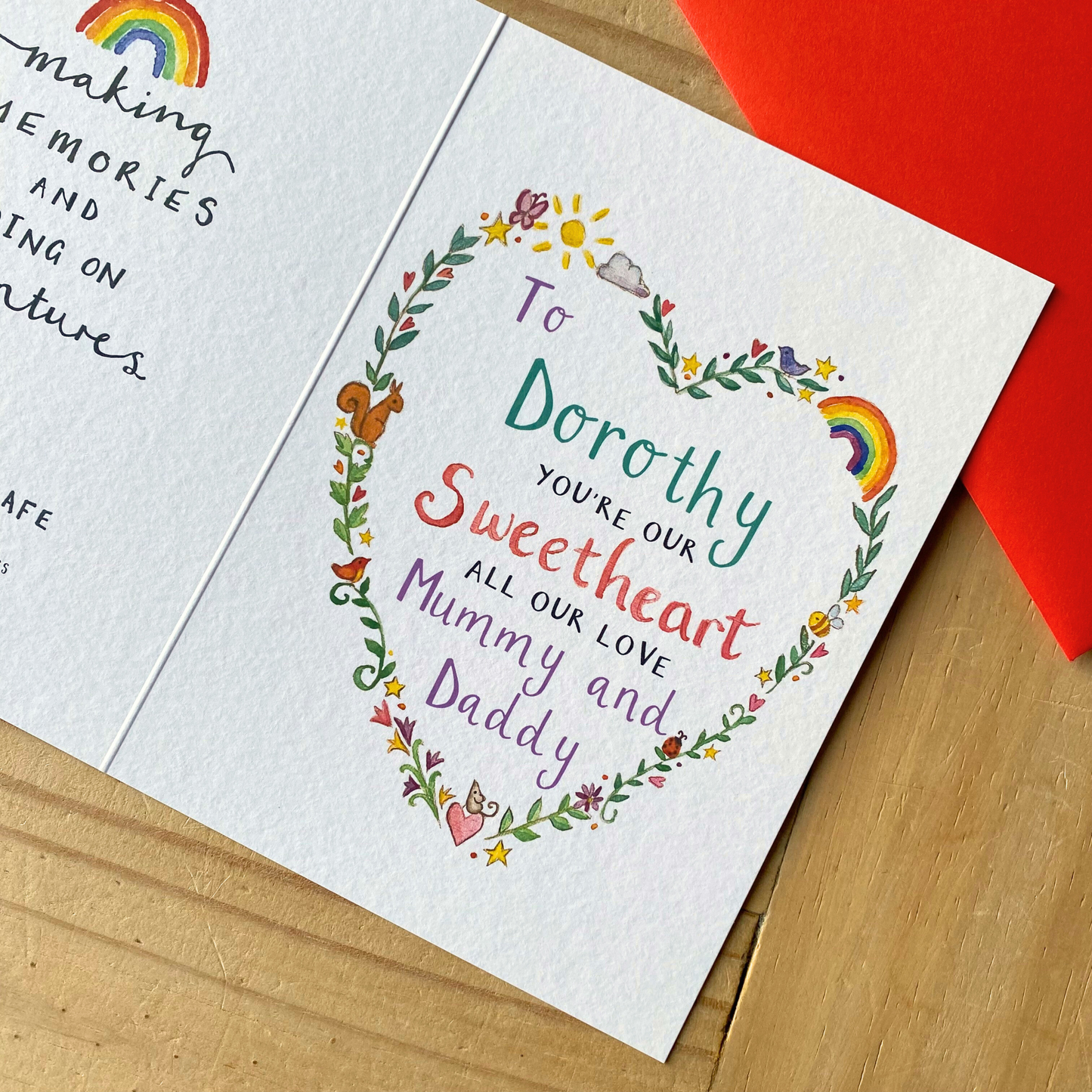 Personalised You're Our Sweetheart Valentine Card Baby's First Valentine's Day