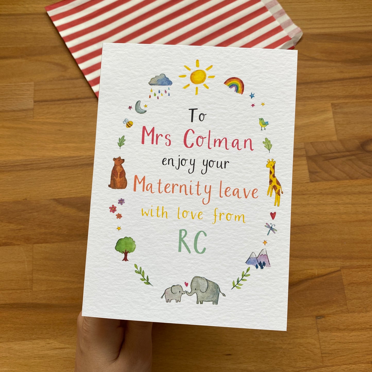 Personalised Happy Maternity Leave Card