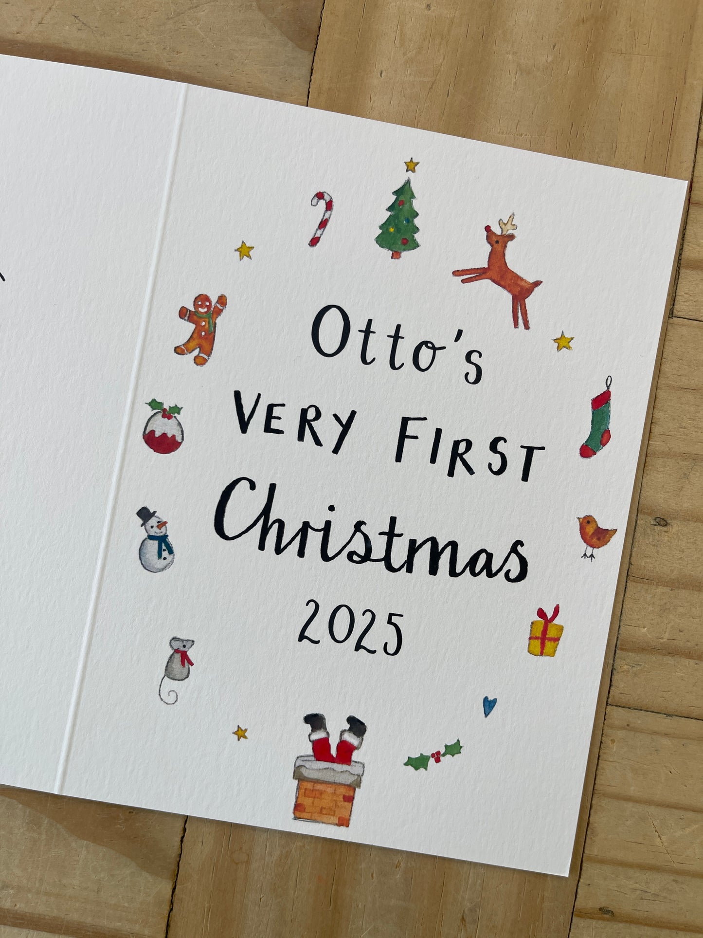 Personalised Baby's Very First Christmas Card