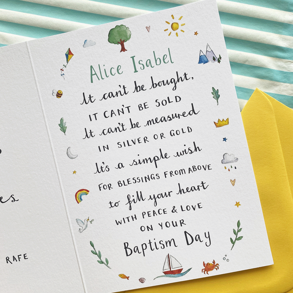 Christening Wish Verse Card
