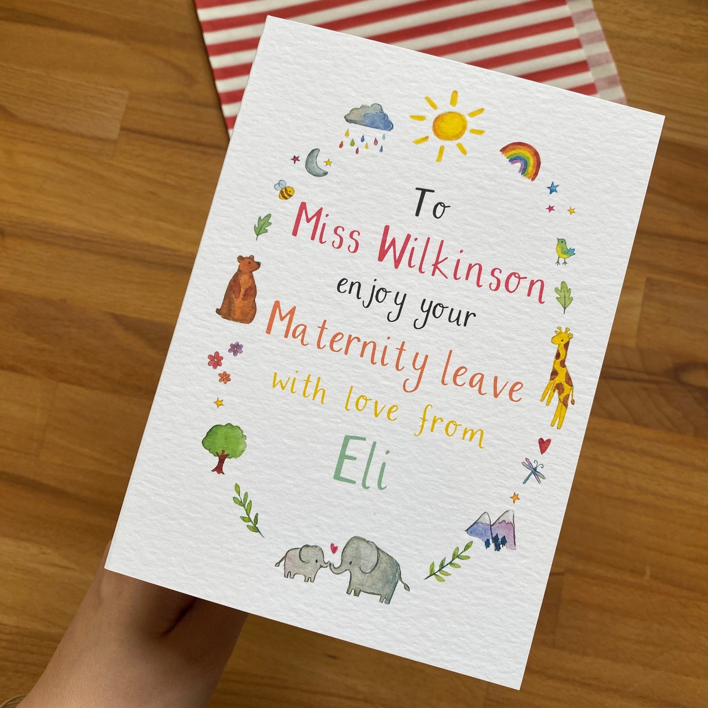 Personalised Happy Maternity Leave Card
