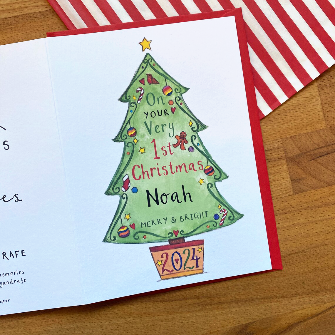 Personalised Very First Christmas Card