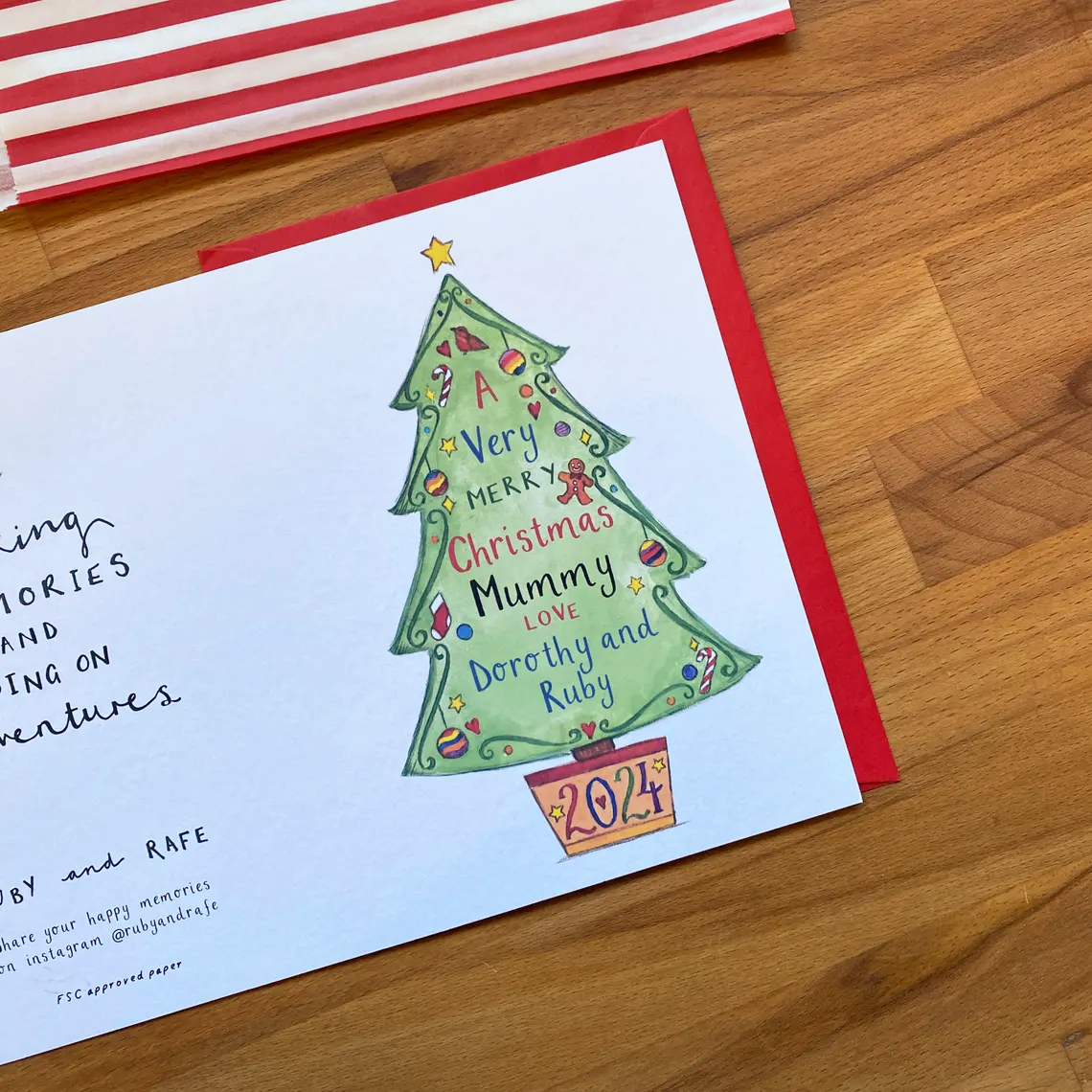 Personalised Parent Very Merry Christmas Card