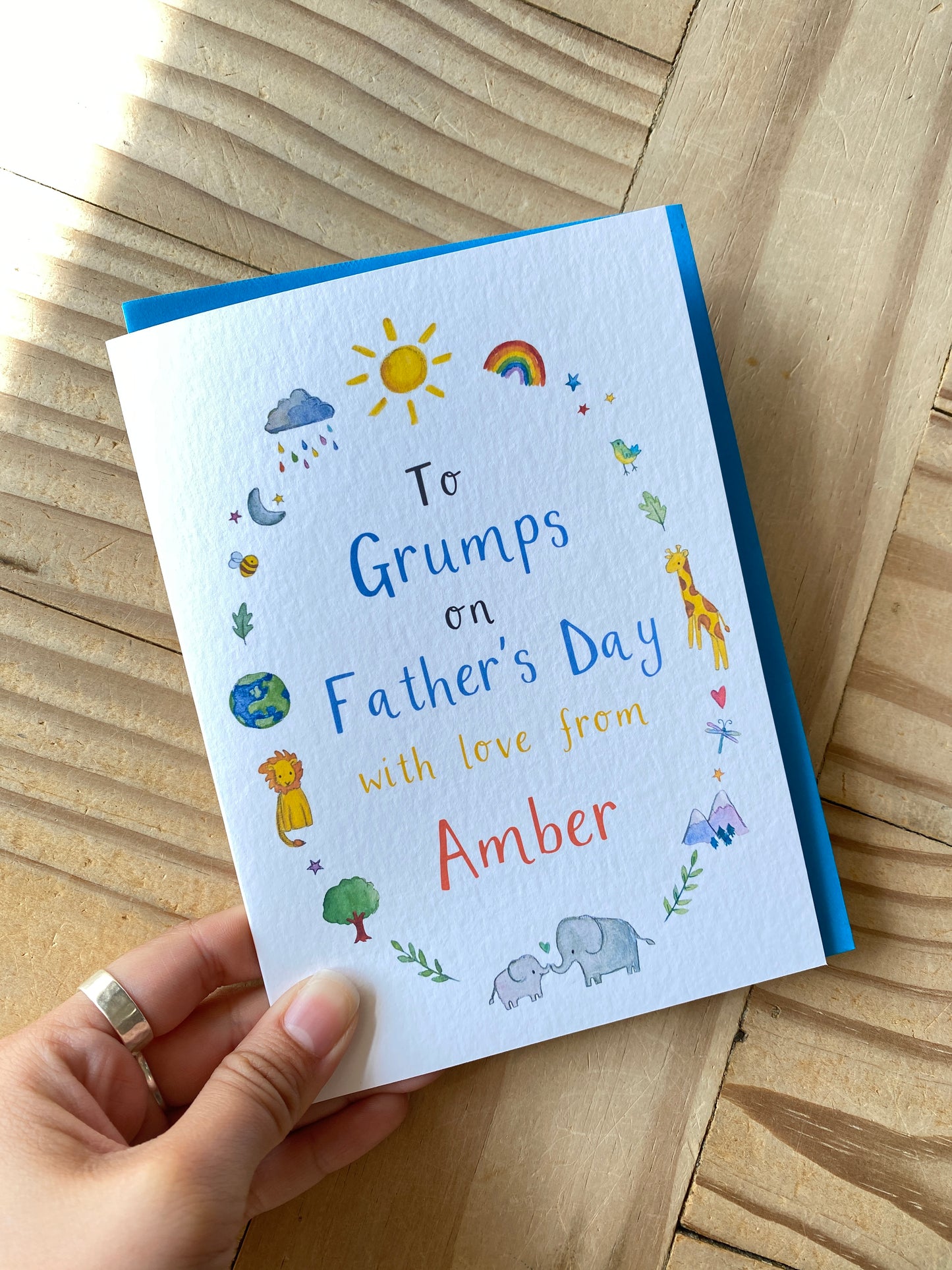 Personalised To Grandad On Fathers Day Card