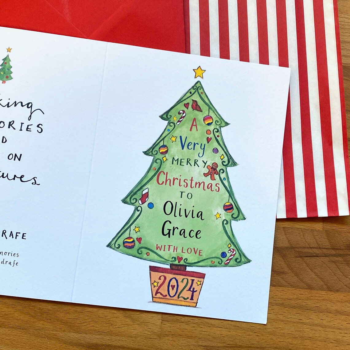 Personalised Very Merry Christmas Card
