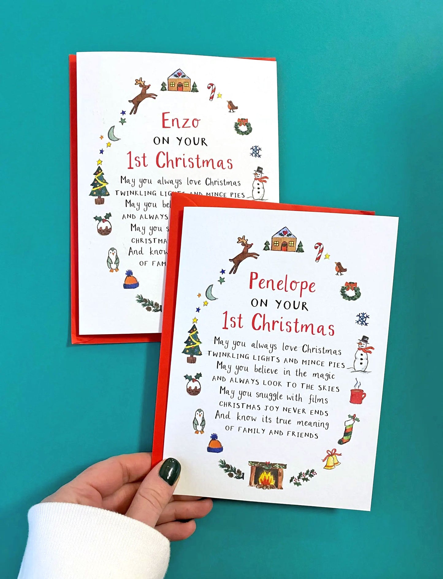 Personalised Wish for a Child 1st Christmas Card