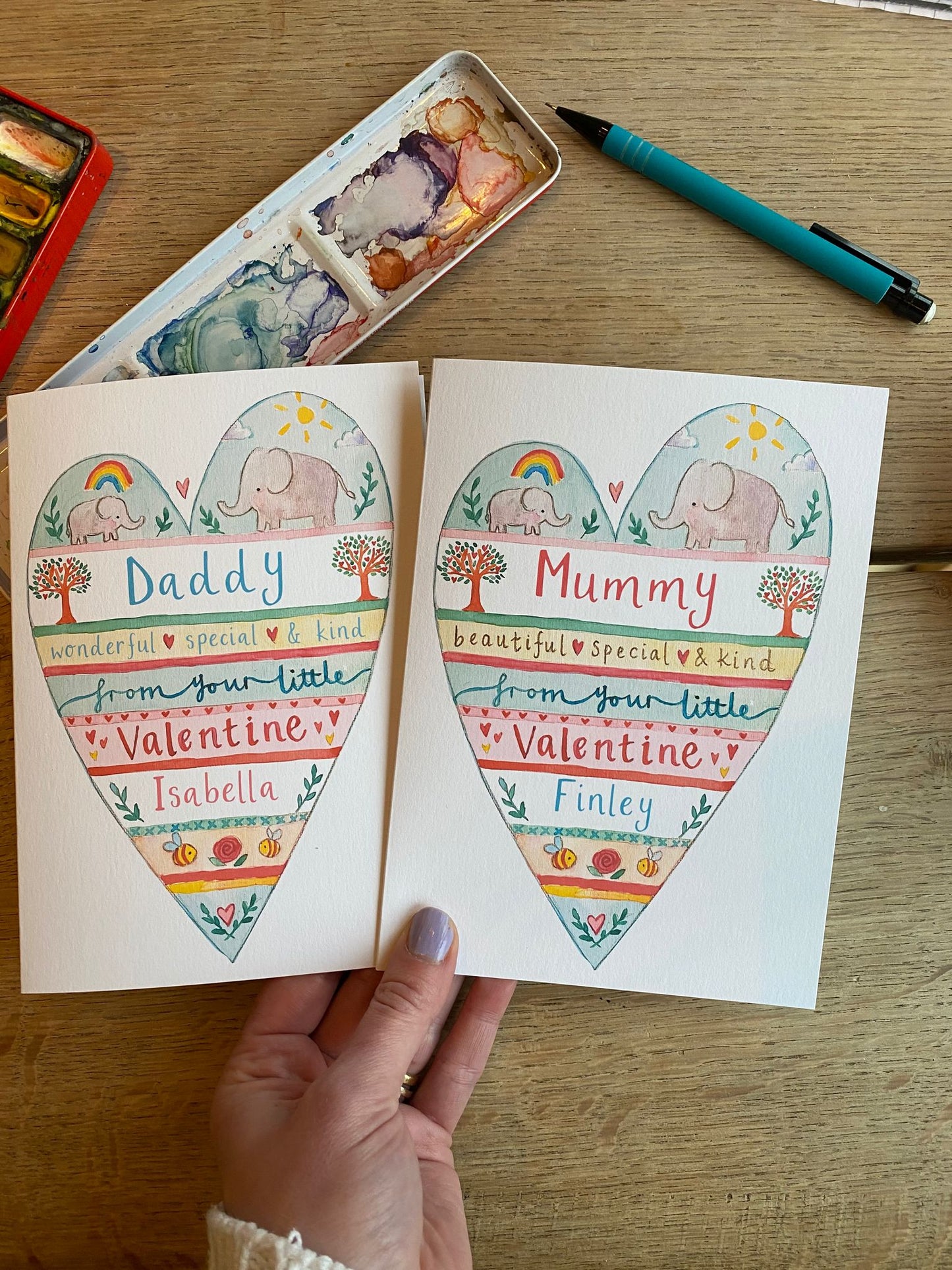 Personalised Daddy From Your Little Valentine Card - Ruby and Rafe