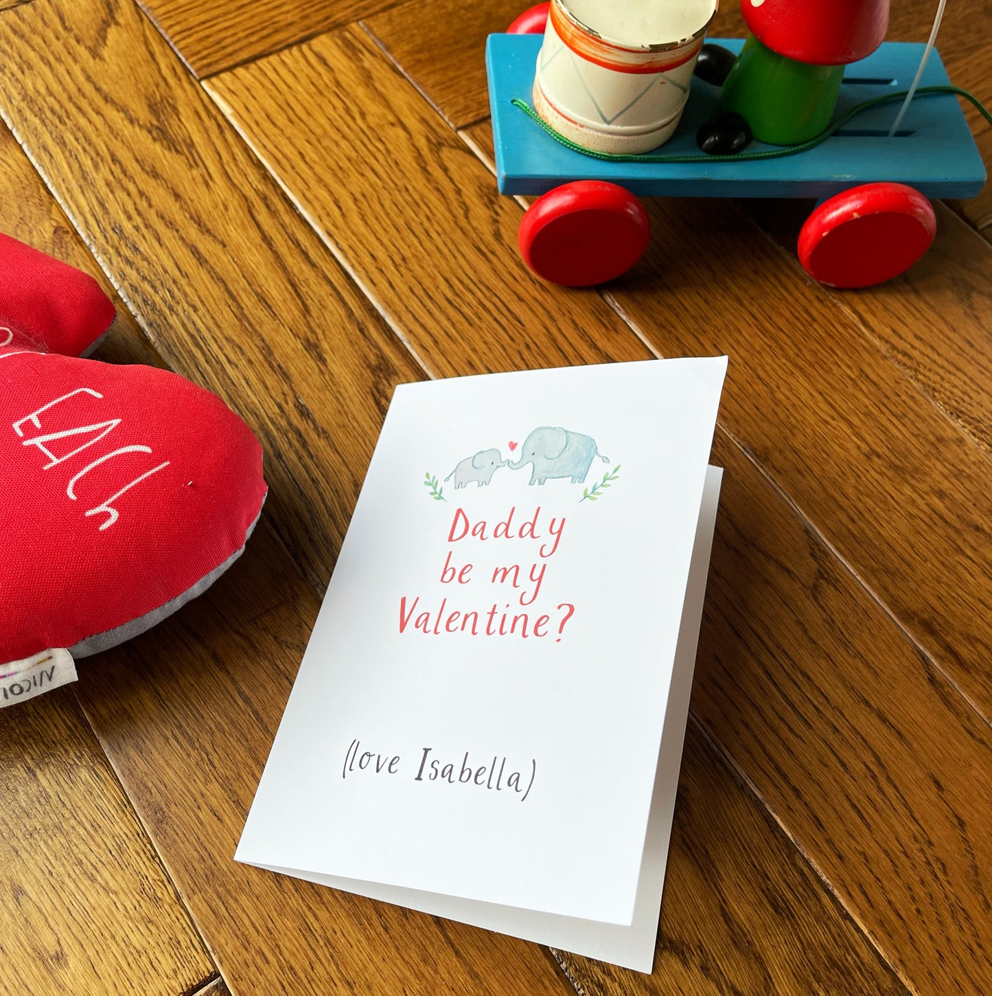 Personalised Daddy Be My Valentine Card - Ruby and Rafe