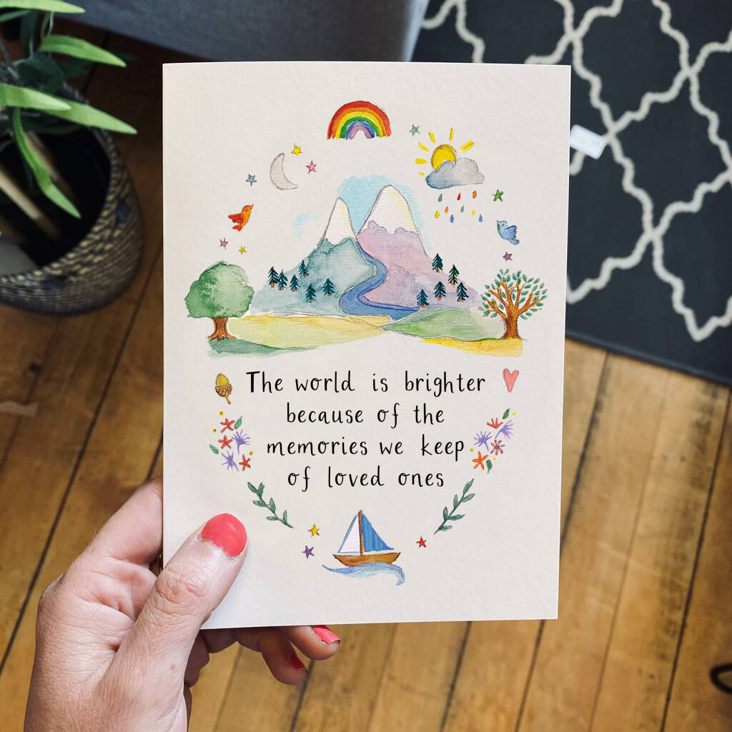 Memories Of Loved Ones Thinking Of You Sympathy Card - Ruby and Rafe