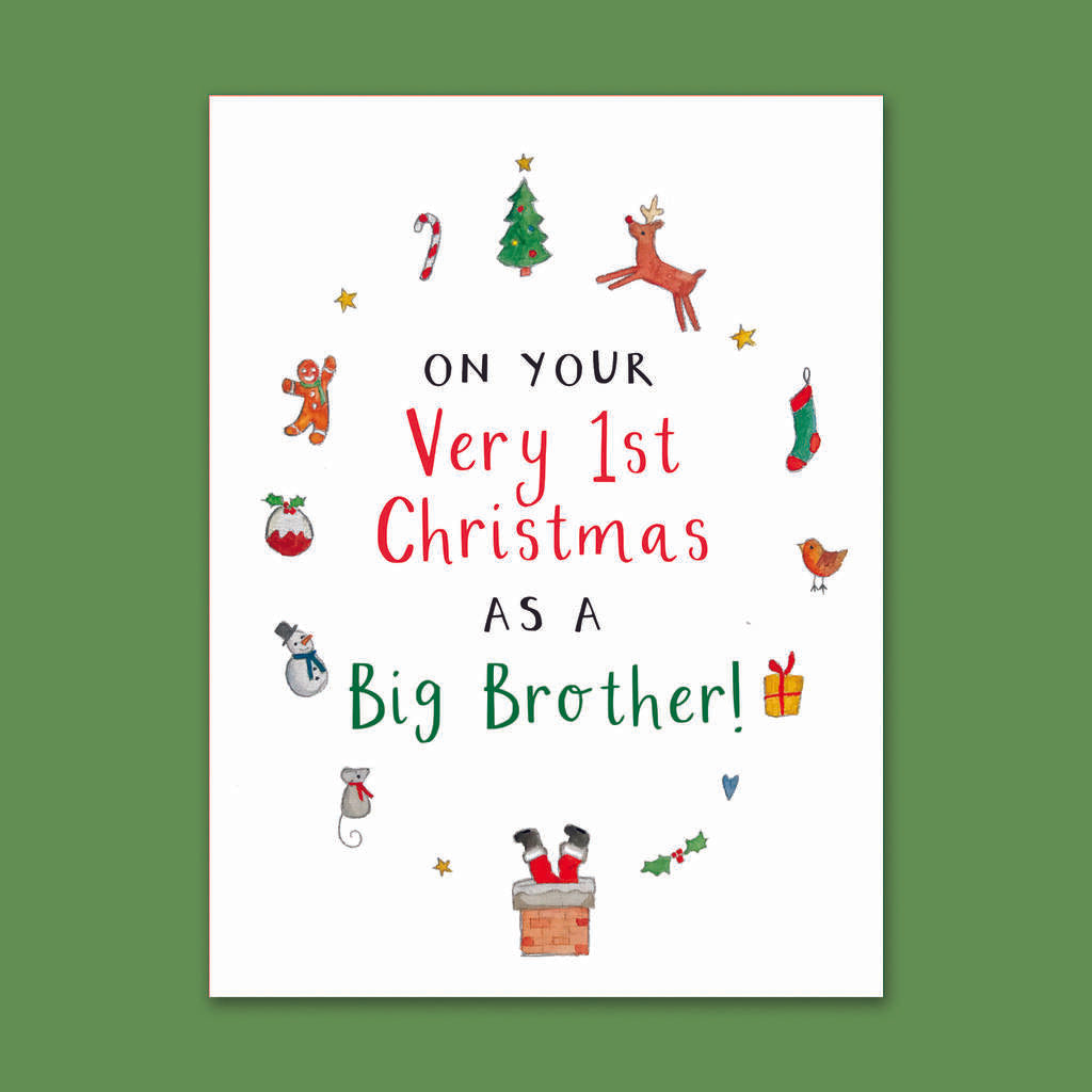 First Christmas As Big Brother Card - Ruby and Rafe