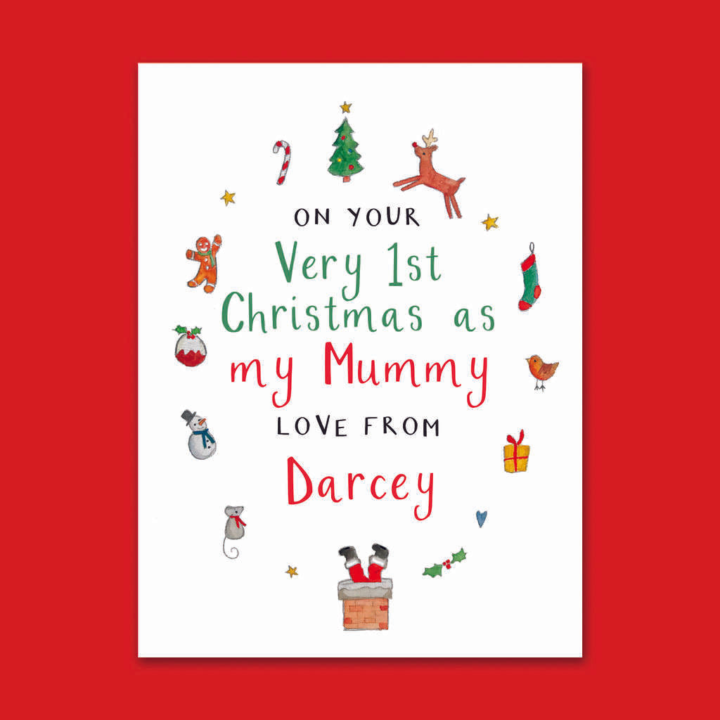 First Christmas As My Mummy Card - Ruby and Rafe
