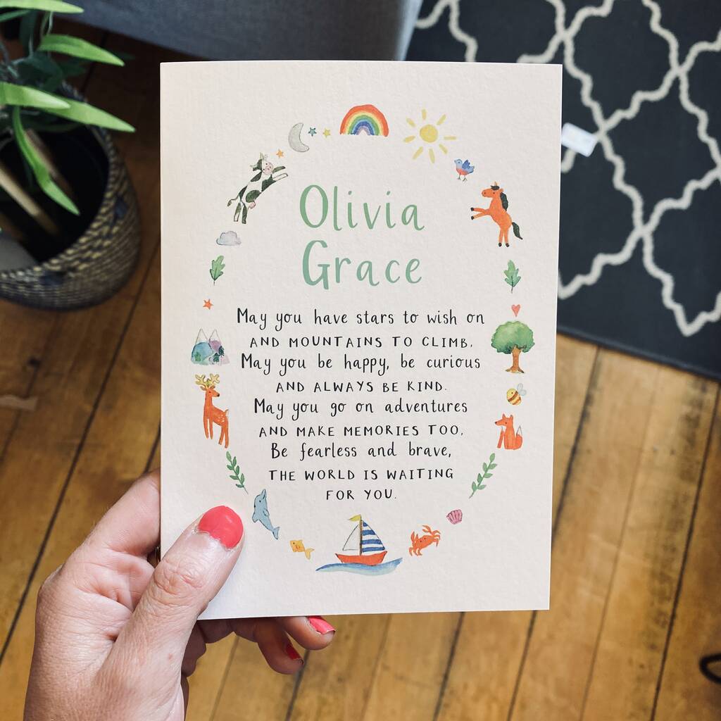 Wish for a Child Baby Card - Ruby and Rafe