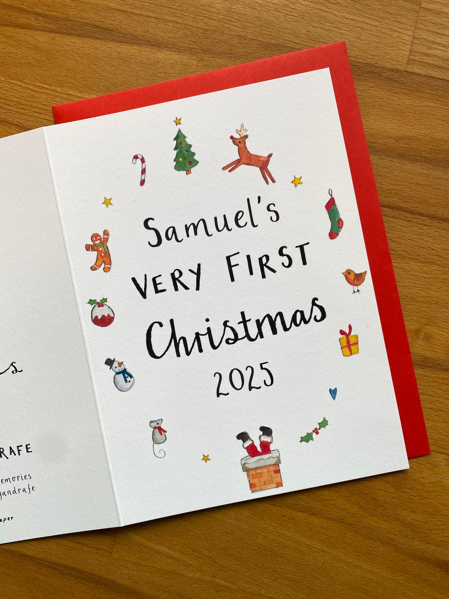 Personalised Baby's Very First Christmas Card