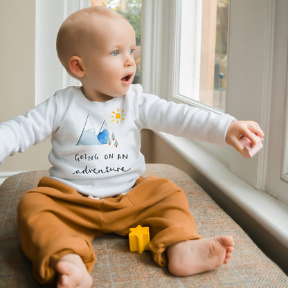 'Going On An Adventure' Long Sleeve Baby Shirt