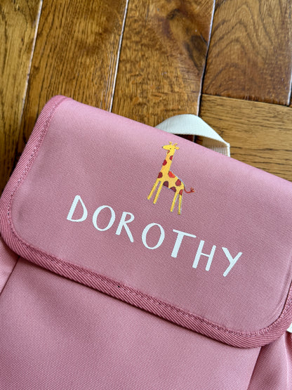 Children's Personalised Name and Animal Snack Bag