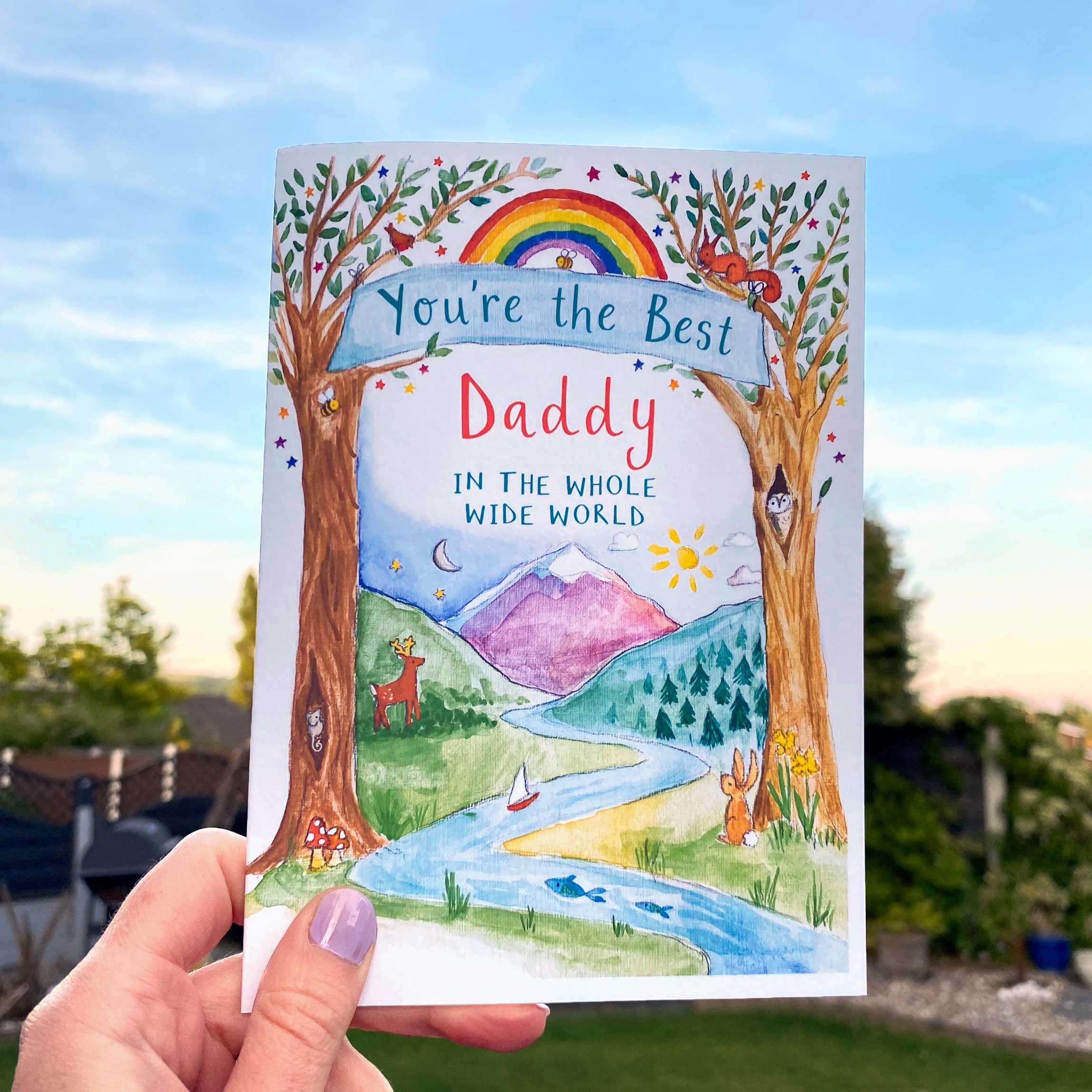 Personalised Best Dad Daddy Fathers Day Card – Ruby and Rafe