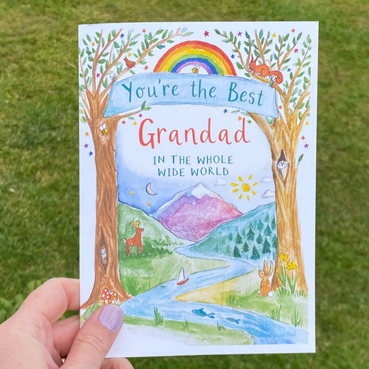 Personalised Best Grandad Fathers Day Card