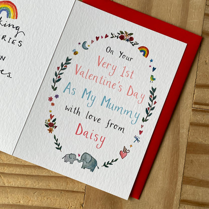 Personalised Very 1st Valentine's Day Mummy Card