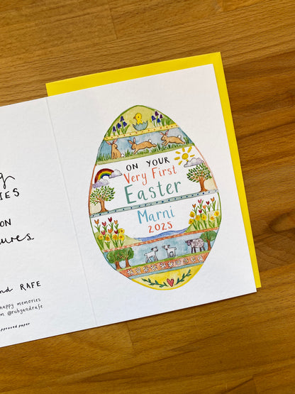 Happy First Easter Personalised Card