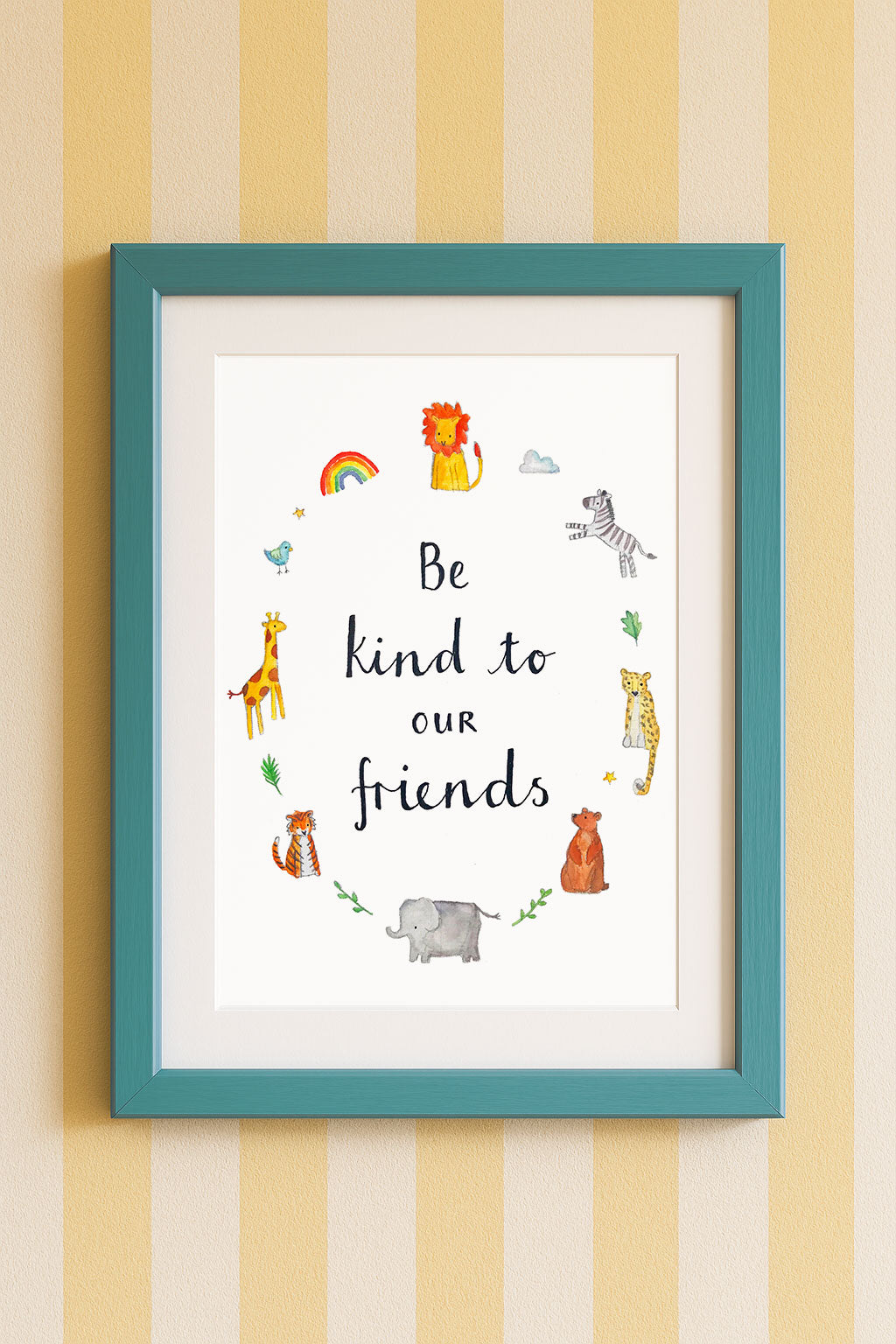 'Be Kind To Our Friends' A4 Wall Art Print