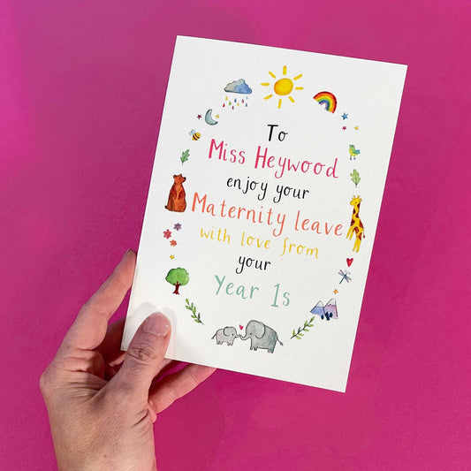 Personalised Happy Maternity Leave Card