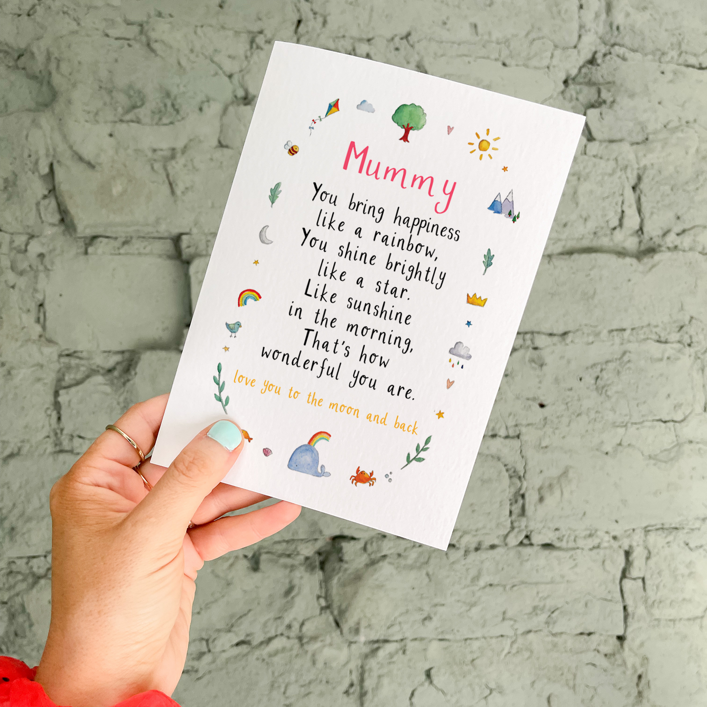 Personalised Mum Mama Verse Greetings Card