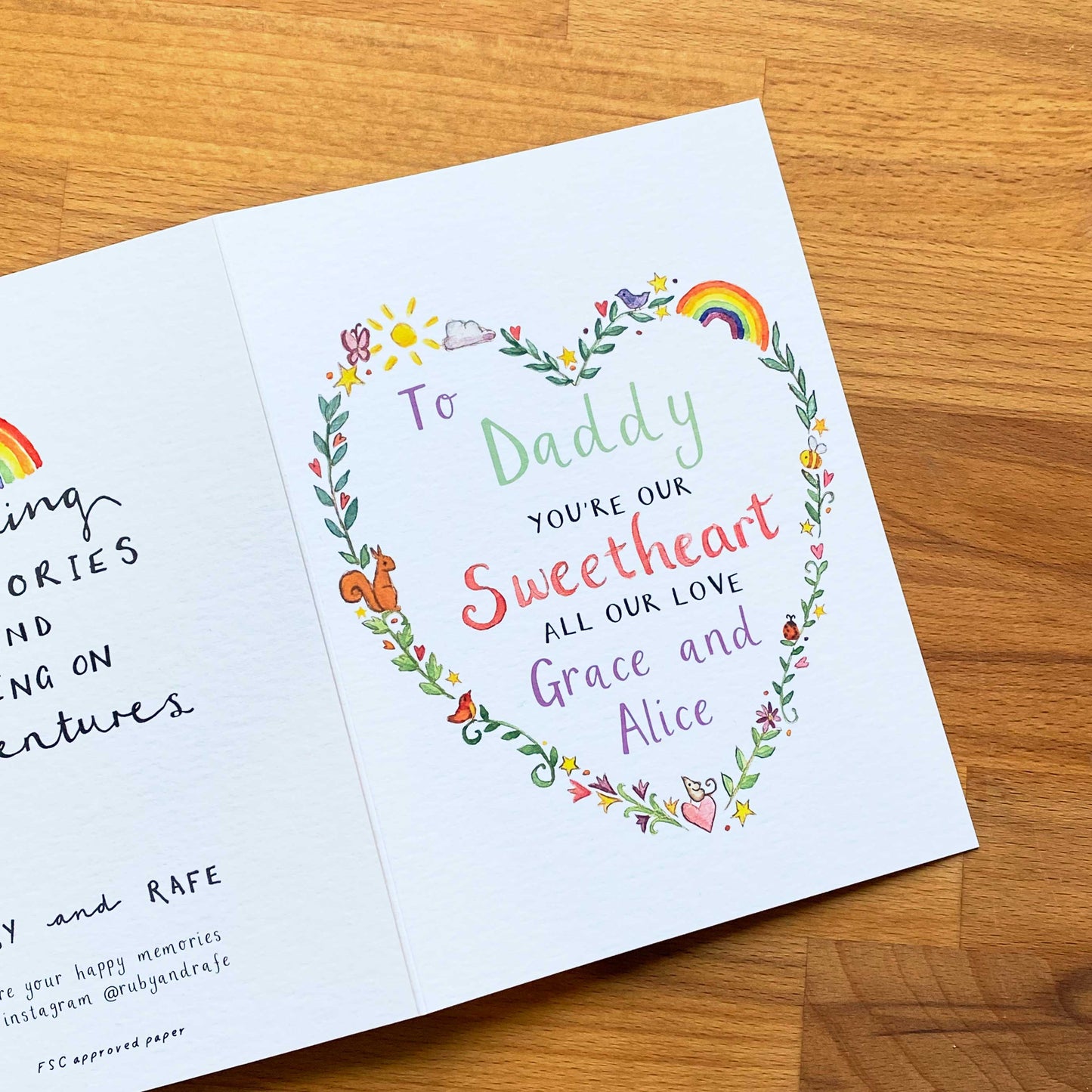 Personalised Daddy, Grandad, Uncle Sweetheart Valentine Card