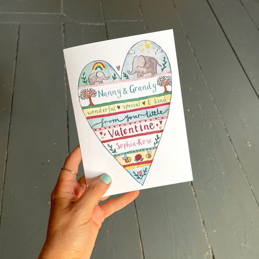 Personalised Grandparents From Your Little Valentine Card