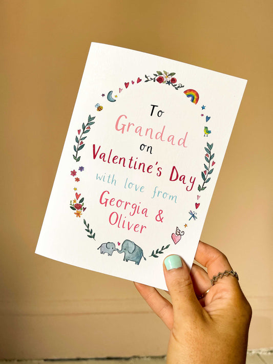 Personalised Valentine's Day Card for Grandad