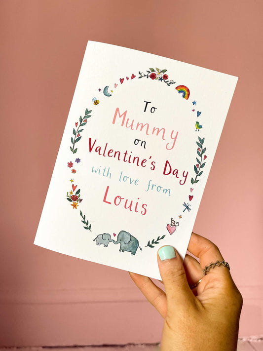 Personalised Valentine's Day Card for Mummy