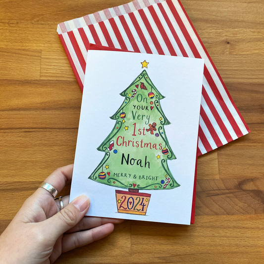 Personalised Very First Christmas Card