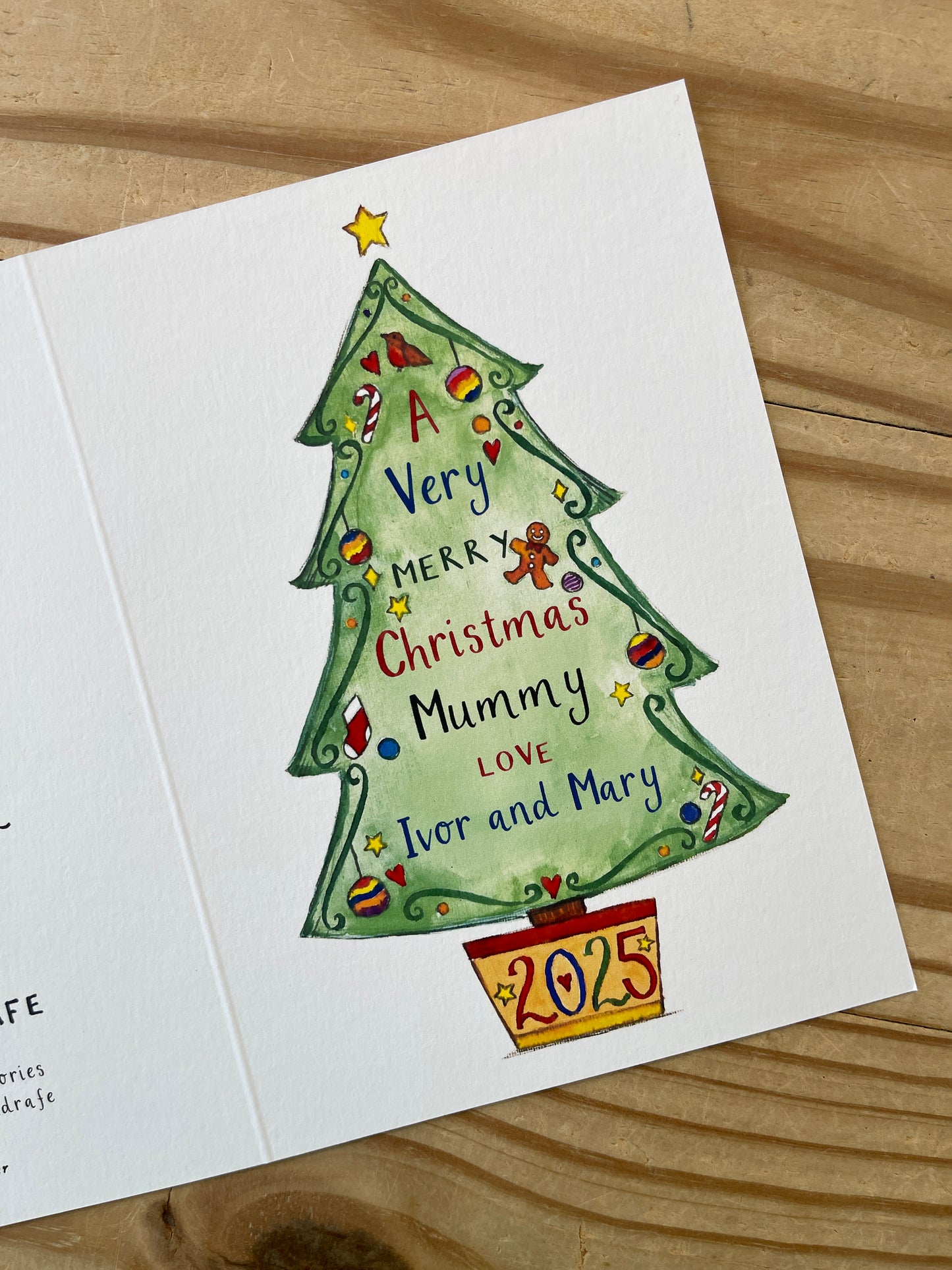 Personalised Parent Very Merry Christmas Card
