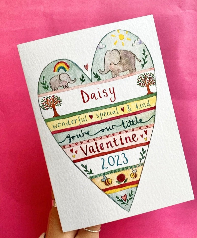 Personalised You're Our Little Valentine Card Baby's First Valentine's Day - Ruby and Rafe