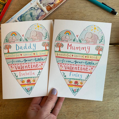 Personalised Mummy From Your Little Valentine Card - Ruby and Rafe