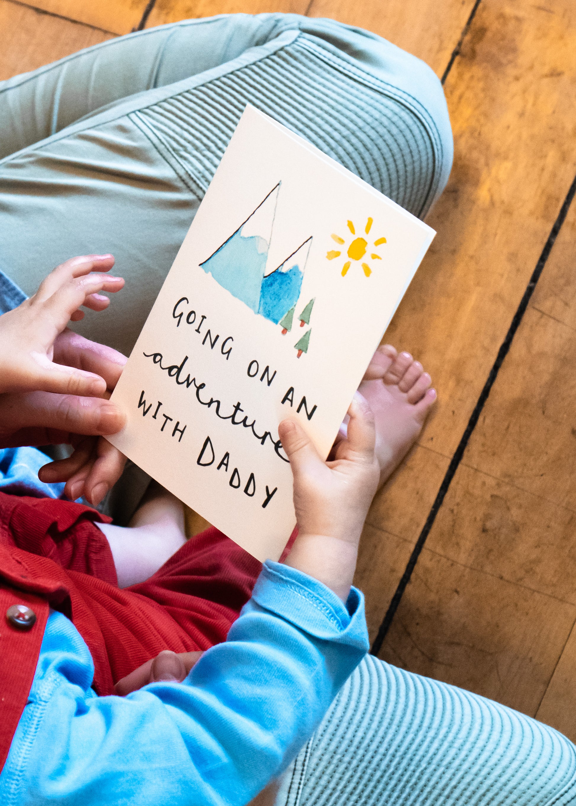 Personalised 'Going On An Adventure with' Card - Ruby and Rafe