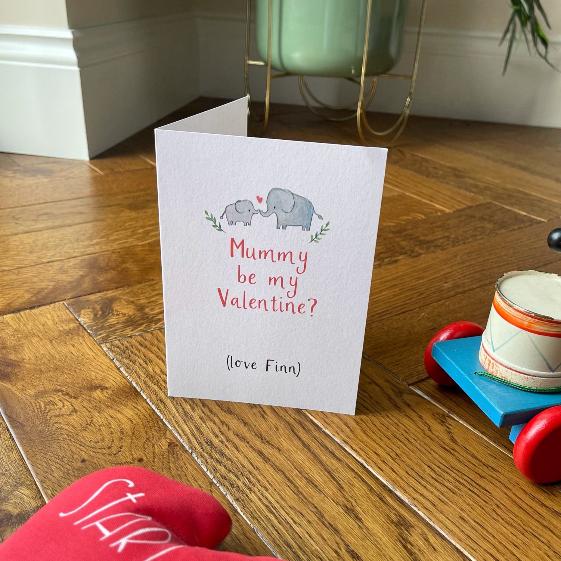 Personalised Mummy Be My Valentine Card - Ruby and Rafe