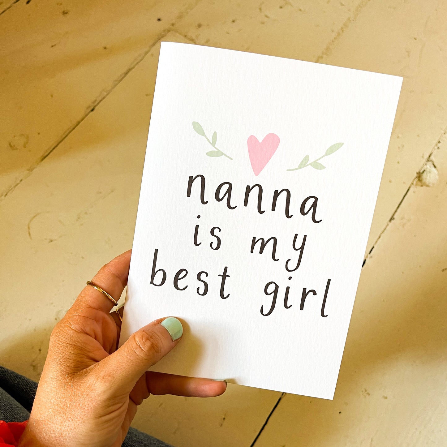 Personalised Nanna Is My Best Girl Card - Ruby and Rafe