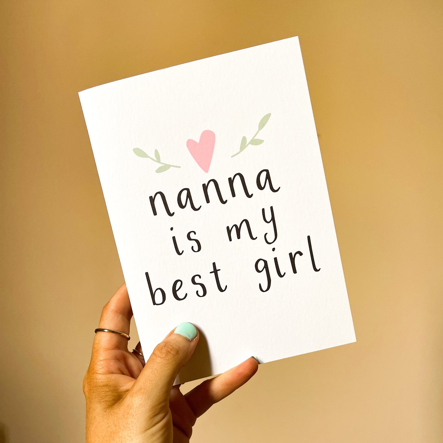 Personalised Nanna Is My Best Girl Card - Ruby and Rafe