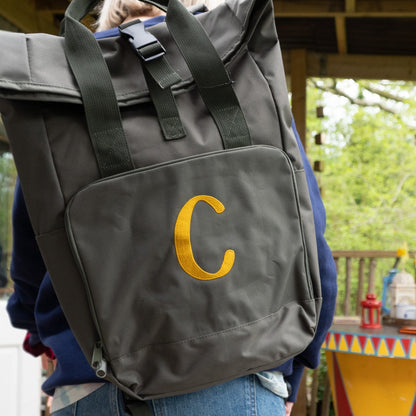 Adult's Personalised Initial Roll Top Backpack