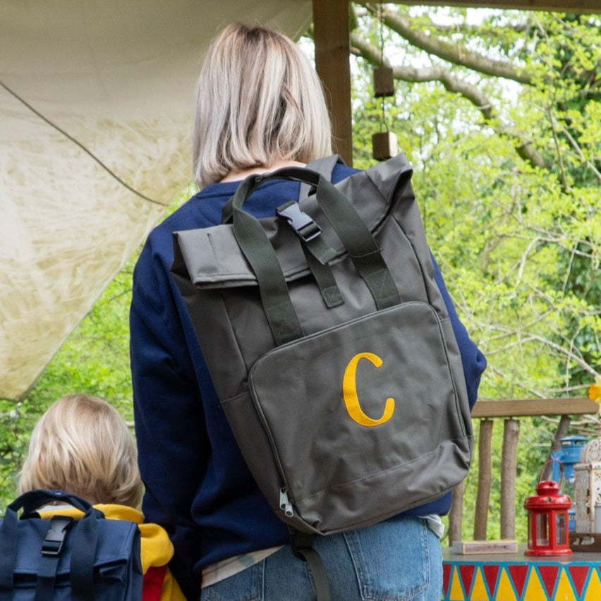 Adult's Personalised Initial Roll Top Backpack