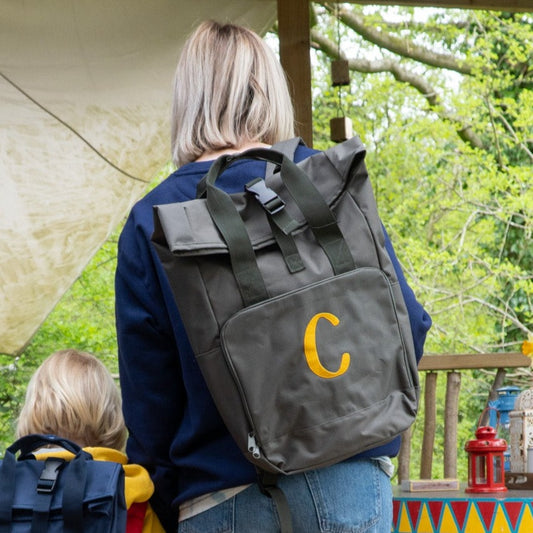 Adult's Personalised Initial Roll Top Backpack