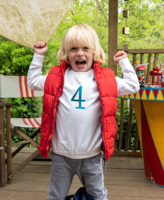 Embroidered Personalised 'Age' Birthday Sweatshirt