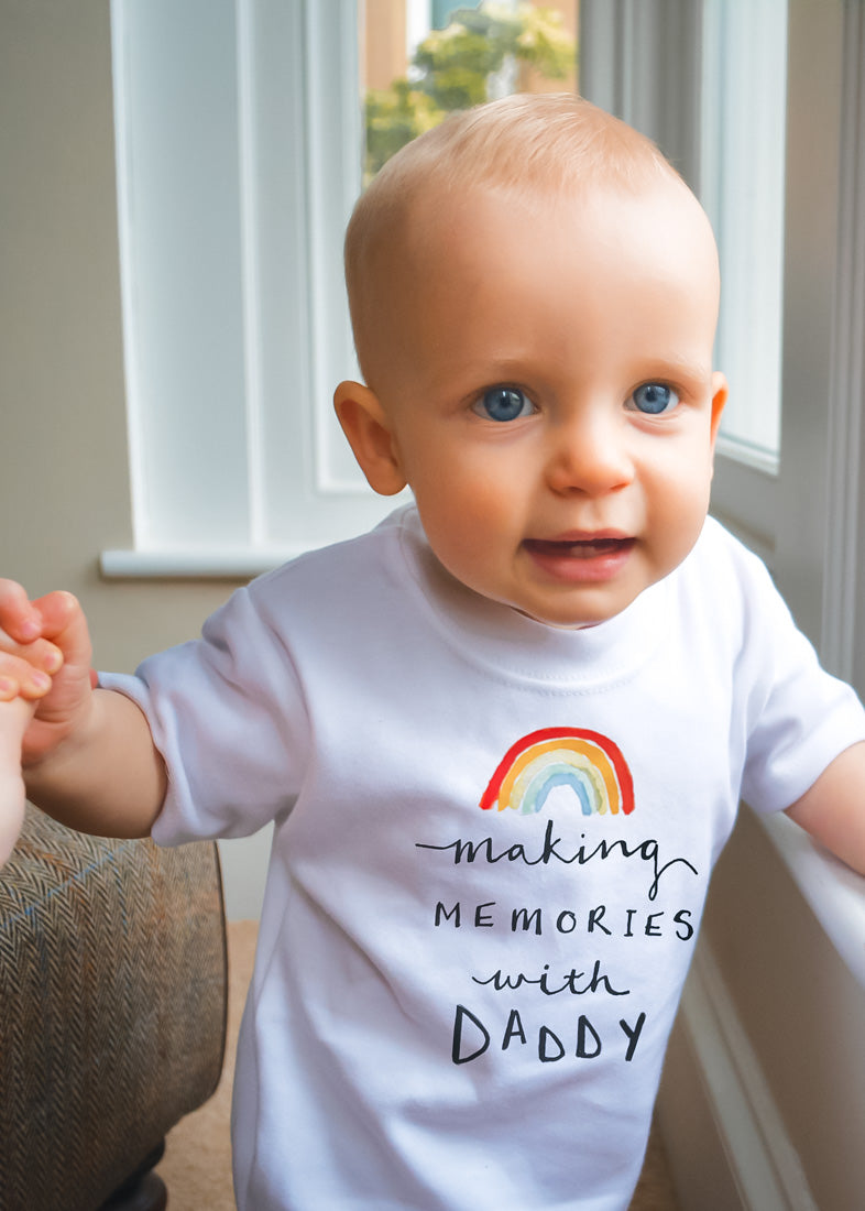 Personalised 'Making Memories' Babygrow - Ruby and Rafe