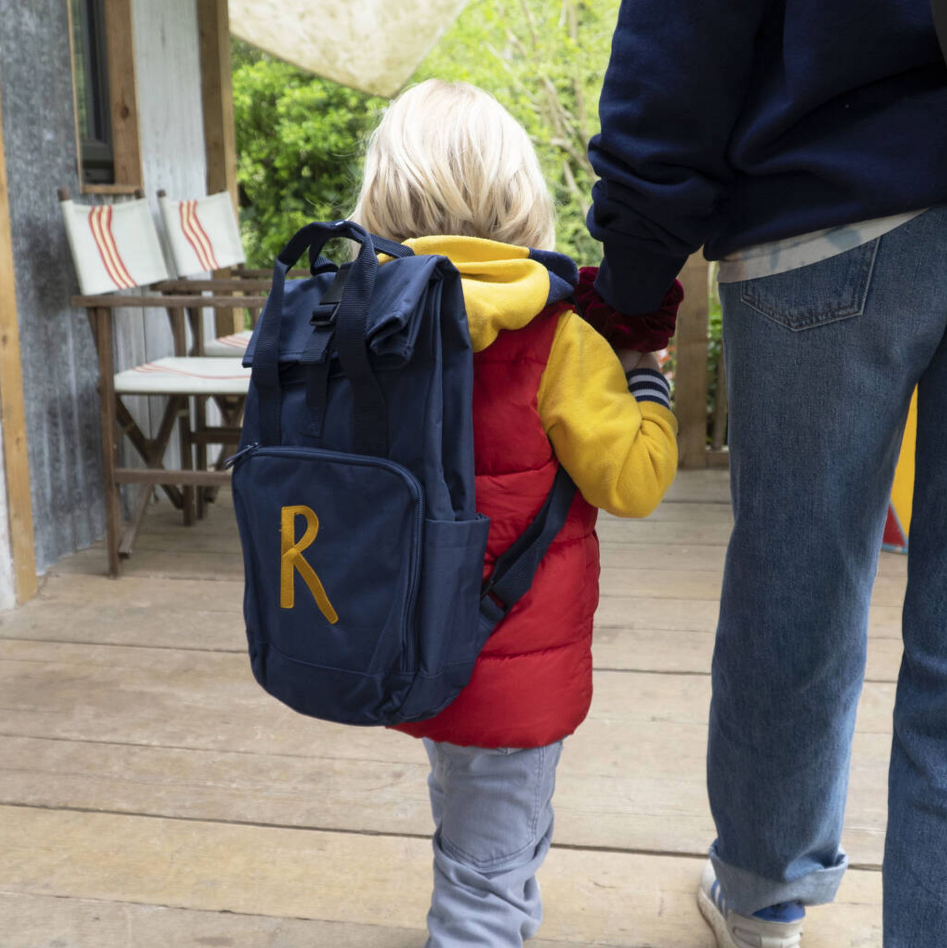 Adult And Child Personalised Initial Backpack Set Ruby and Rafe