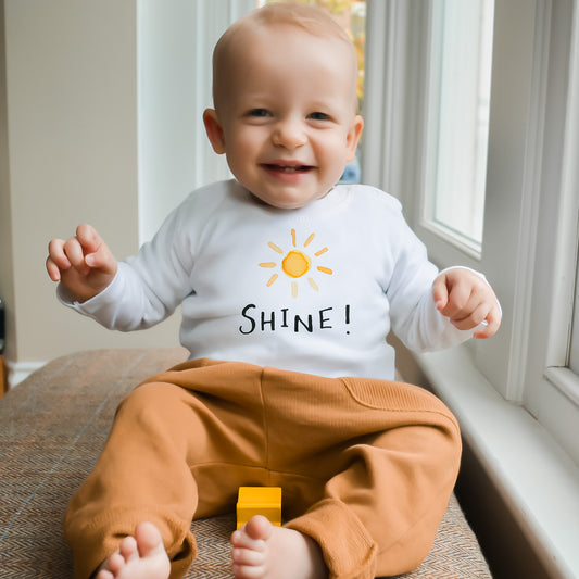 'Shine' Long Sleeved Baby Shirt - Ruby and Rafe