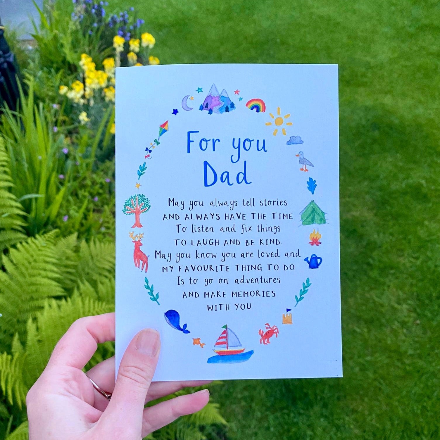 Fathers day card store personalised