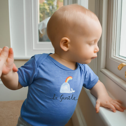 'Be Gentle' Whale Babygrow - Ruby and Rafe