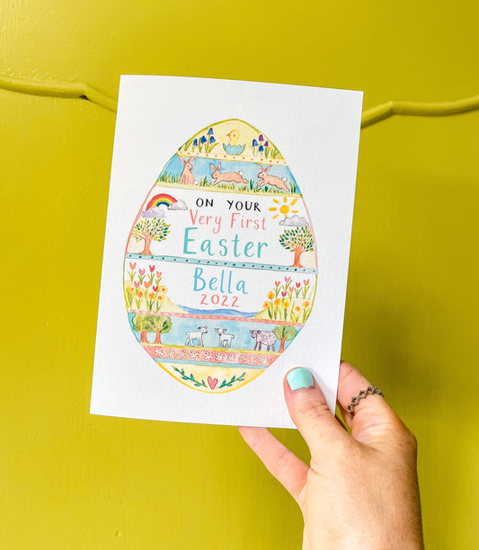 Happy First Easter Personalised Card